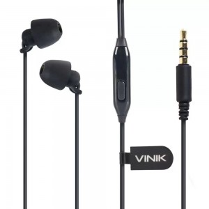Fone de Ouvido Sound Confort Vinik Intra-Auricular com Microfone Preto SC100P
