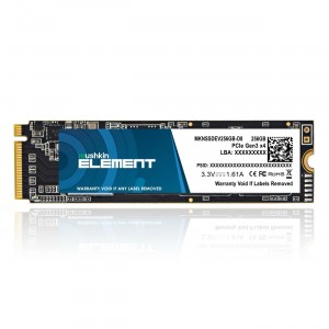 SSD Mushkin Element 256GB M.2 NVME, Leitura 2000MB/s, Gravação 1400MB/s