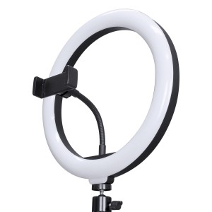 Ring Light LED 26cm e Suporte para Celular até 8" com Tripé 20 cm