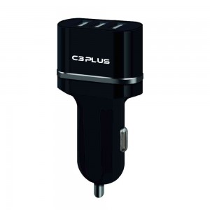 Carregador Veícular C3Plus 3,1A AC/USB com 3 portas Ucv-30