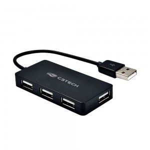 Hub USB 4 Portas 2.0 C3Tech HU-220BK (preto)