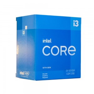 Processador Intel Core i3-10105F, 3,70GHz, Turbo Max. 4,30GHz, Cache 6MB, Comet Lake 10a Geração.
