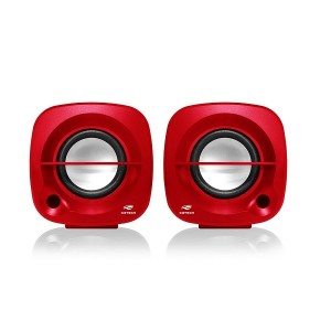 Caixa de Som Speaker 2.0 3W Preta/Vermelha SP-303RD